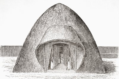 Audiensrummet for kong M’tesa af Buganda i 1870